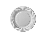 Biely papierový tanier 18 cm (100 ks/balenie)