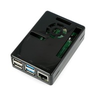 Puzdro pre Raspberry Pi 4B - ABS - čierne