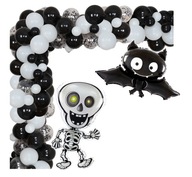 Halloween Balloon Girl Skeleton Bat