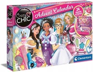 Adventný kalendár Sada detskej kozmetiky Crazy Chic 6+ Clementoni