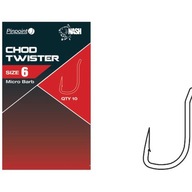 Háčiky na kapry Micro Barb Nash Chod Twister, veľkosť 4 Háčiky na kapry Micro Barb Nash Chod Twister, veľkosť 4