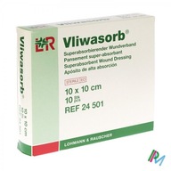 Vliwasorb - Obväz so superabsorbentom - 10 ks 10 cm x 20 cm