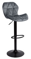 Barová stolička Gordon Black graphite Velvet