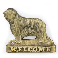 Bearded Collie Sign na dvere Vitajte Bearded Collie Sign na dvere Vitajte