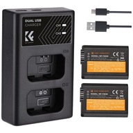 K&F Set Nabíjačka 2x Batéria NP-FW50 Batéria