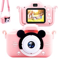 DIGITÁLNY FOTOAPARÁT PRE DETI, DETSKÉ FOTOGRAFIE, FULL HD, MYŠ, DIEVČATÁ DIGITÁLNY FOTOAPARÁT PRE DETI, DETSKÉ FOTOGRAFIE, FULL HD, MYŠ, DIEVČATÁ