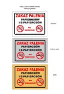 Zákaz fajčenia a cigariet Tanier A4 lam