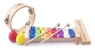 Drevená hudobná súprava hračiek pre deti Woody