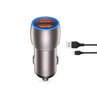 XO OBJEDNÁVKA SAMA. CC52 QC 36W 2xUSB ŠEDÝ + KÁBEL USB-C XO OBJEDNÁVKA SAMA. CC52 QC 36W 2xUSB ŠEDÝ + KÁBEL USB-C