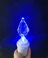 Modrá vkladacia LED sviečka MARY S X2 BATÉRIAMI
