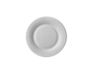 Biele papierové taniere 23cm/100 kusov Biele papierové taniere 23cm/100 kusov