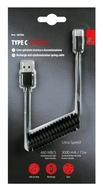 Špirálový kábel USB-Type-C 22-100 cm Čierny Špirálový kábel USB-Type-C 22-100 cm Čierny