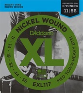 Gitarové struny D'Addario EXL117. elektrický 11-56
