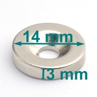 Neodymový magnet na skrutku MP 14 X 8/4 X 3 / N35!!! SET 25 kusov!!! Neodymový magnet na skrutku MP 14 X 8/4 X 3 / N35!!! SET 25 kusov!!!