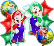 Sada balónov SUPER MARIO Bros LUIGI x8 narodeniny Sada balónov SUPER MARIO Bros LUIGI x8 narodeniny