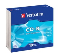 VERBATIM CD-R 52x 700 MB 10P SL DLP 43415