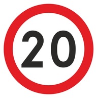Dopravná značka Obmedzenie rýchlosti 20 km/h, 40 cm