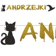 BANNER girlanda ANDREW mačací klobúk ZLATÁ A ČIERNA BANNER girlanda ANDREW mačací klobúk ZLATÁ A ČIERNA