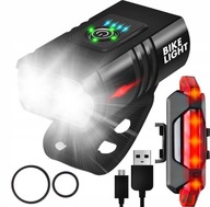2x BIKE SVETLO PREDNÉ ZADNÉ LED USB SADA 2x BIKE SVETLO PREDNÉ ZADNÉ LED USB SADA