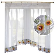 Voál s kuchynským závesom guipure SUNFLOWER 300x100 Voál s kuchynským závesom guipure SUNFLOWER 300x100