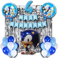 Sada 4 narodeninových dekorácií Sonic Balloons Sada 4 narodeninových dekorácií Sonic Balloons