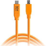 Kábel TetherTools CUC2515-ORG USB-C-microUSB 4.60