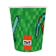 Papierové poháre pixel TNT narodeniny minecraft