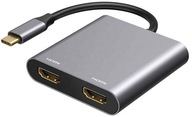 HUB USB-C ADAPTÉR ADAPTÉRA 2x HDMI 4k HUB USB-C ADAPTÉR ADAPTÉRA 2x HDMI 4k