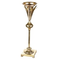 ZLATÝ KOVOVÝ STOJAN NA SVIEČKU 55cm LISTOVÉ LISTY 50 60 ZLATÝ KOVOVÝ STOJAN NA SVIEČKU 55cm LISTOVÉ LISTY 50 60