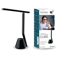 Stolná LED lampa Cube so skrinkou na náradie, čierna NILSEN Stolná LED lampa Cube so skrinkou na náradie, čierna NILSEN