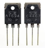 2SA1694 2SC4467 150V 14A, 125W TO-3P pár 2SA1694 2SC4467 150V 14A, 125W TO-3P pár