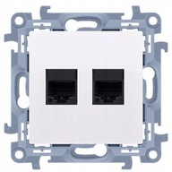 Kontakt Simon 10 RJ45 kat. 6 dvojitá internetová zásuvka
