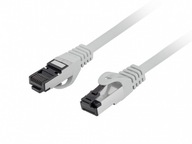 Patchcord cat.8.1 S/FTP CU 3m fluke prešiel šedý Patchcord cat.8.1 S/FTP CU 3m fluke prešiel šedý