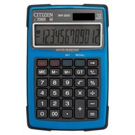Vodotesná kalkulačka CITIZEN WR-3000 152x105mm modrá