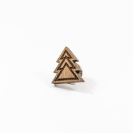 Drevený odznak CHRISTMAS TREE PINS PINS dekorácia