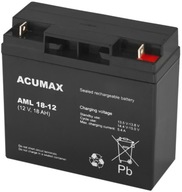 BATÉRIA AGM VRLA ACUMAX AML 12V 18Ah RIADIACA JEDNOTKA AML18-12 AML18 BATÉRIA AGM VRLA ACUMAX AML 12V 18Ah RIADIACA JEDNOTKA AML18-12 AML18
