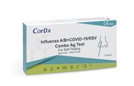 Kombinovaný test COVID-19 Chrípka A/B RSV 4v1 Cordx