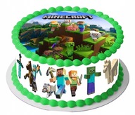 MINECRAFT WAVE Cake Set + VEĽKÉ POSTAVY MINECRAFT WAVE Cake Set + VEĽKÉ POSTAVY