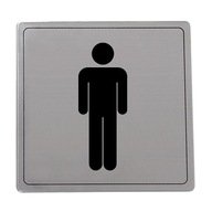 Tabuľka na dvere WC pánska INOX 14x14cm Tabuľka na dvere WC pánska INOX 14x14cm