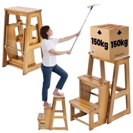 DREVENÁ STOLIČKA SO STUPŇOM DO 150 KG PEVNÁ SKLADACIA STOLIČKA DREVENÁ STOLIČKA SO STUPŇOM DO 150 KG PEVNÁ SKLADACIA STOLIČKA