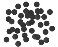Ozdobné fóliové kruhy na konfety čierne