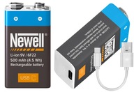 Batéria Newell Li-ion 9V (6F22) USB-C 500mAh Batéria Newell Li-ion 9V (6F22) USB-C 500mAh