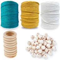 MACRAME RUČNÁ SÚPRAVA, TYRKYSOVÁ struna, 3mm MACRAME RUČNÁ SÚPRAVA, TYRKYSOVÁ struna, 3mm