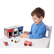 Súprava Autá + Garáž pre Autá Drevené vozidlá Melissa a Doug Súprava Autá + Garáž pre Autá Drevené vozidlá Melissa a Doug