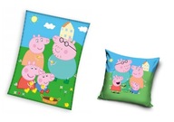Veľká deka Soft CORAL deka do postele + obliečka na vankúš PEPPA Veľká deka Soft CORAL deka do postele + obliečka na vankúš PEPPA