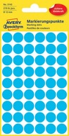 Štítky fi12 modré kruhy Avery 3142 (270)