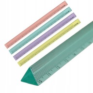 Trojuholníkové pravítko 15 cm pastelovo priehľadné Trojuholníkové pravítko 15 cm pastelovo priehľadné