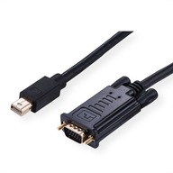 MiniDisplayPort M - VGA M adaptérový kábel, čierny, 1 m