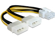 DELOCK 82397, ADAPTÉR 2X MOLEX 4-KOLÍK NA KOLÍK 8-P DELOCK 82397, ADAPTÉR 2X MOLEX 4-KOLÍK NA KOLÍK 8-P