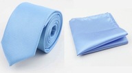 Jednofarebná pánska BLUE TIE + BLUE POCKET Square Jednofarebná pánska BLUE TIE + BLUE POCKET Square